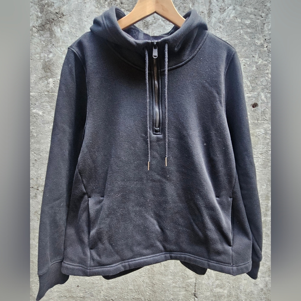 Athleta Black 1/4 Zip Hoodie